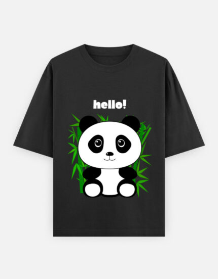 Hello Panda T-Shirt – Cute Cartoon Panda Tee for Animal Lovers