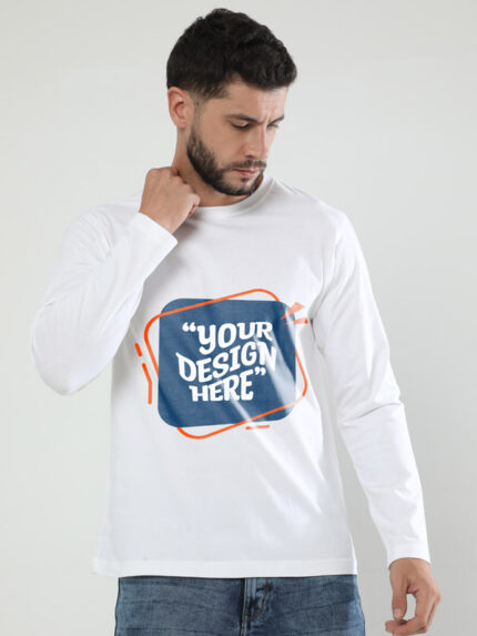 Men’s Full Sleeve Round Neck T-Shirt – Premium Cotton