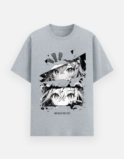 Manga Eyes Oversized T-Shirt – Anime Streetwear for Otaku Fans